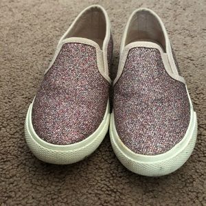 Cute metallic multi-color girl shoes size 13